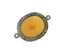 Pave Diamond Yellow Sapphire Oval Connector, (I/YSAP/27x23)